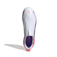 adidas F50 Hyperfast League Veterloze Gras Voetbalschoenen (FG) Kids Wit Paars Roze