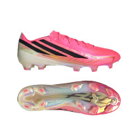 adidas F50 Hyperfast Elite Gras Voetbalschoenen (FG) Felroze Zwart Goud Wit