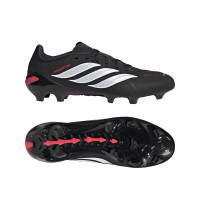 adidas Predator League Gras Voetbalschoenen (FG) Zwart Wit Rood