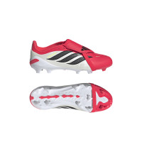 adidas Predator League FT Gras Voetbalschoenen (FG) Kids Rood Wit Zwart