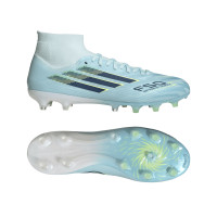 adidas F50 Sparkfusion Pro Gras / Kunstgras Voetbalschoenen (MG) Dames Lichtblauw Donkerblauw Neongeel