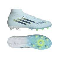 adidas F50 Sparkfusion League Grass/Artificial Grass Football Boots (MG) Women's Light Blue Dark Blue Neon Yellow