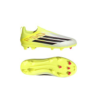 adidas F50 League Veterloze Gras / Kunstgras Voetbalschoenen (MG) Kids Neongeel Zwart Rood