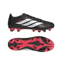 adidas Predator Club Gras / Kunstgras Voetbalschoenen (MG) Zwart Wit Rood