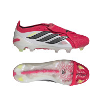 adidas Predator Elite FT Gras Voetbalschoenen (FG) Rood Wit Zwart