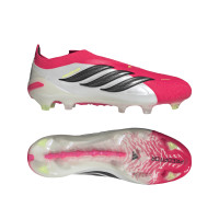 adidas Predator Elite Veterloze Gras Voetbalschoenen (FG) Rood Wit Zwart