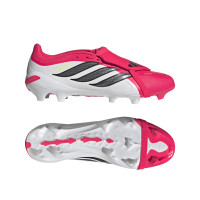 adidas Predator League FT Gras Voetbalschoenen (FG) Rood Wit Zwart