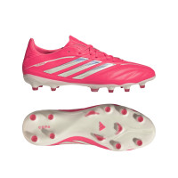 adidas Copa Pure IV Pro Gras Voetbalschoenen (FG) Felroze Zilver Wit