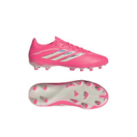 adidas Copa Pure IV League Gras Voetbalschoenen (FG) Kids Felroze Zilver Wit