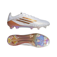 adidas F50 Salah Elite Gras Voetbalschoenen (FG) Wit Goud Oranje