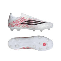 adidas F50 Lamine Yamal League Veterloze Gras / Kunstgras Voetbalschoenen (MG) Wit Felrood Zwart