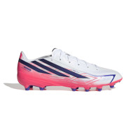 adidas F50 Hyperfast League Kunstgras Voetbalschoenen (AG) Wit Paars Roze