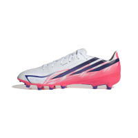 adidas F50 Hyperfast League Kunstgras Voetbalschoenen (AG) Wit Paars Roze