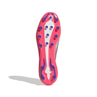 adidas F50 Hyperfast League Kunstgras Voetbalschoenen (AG) Wit Paars Roze