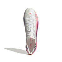 adidas F50 Hyperfast EVO Gras Football Boots (FG) White Hot Pink Dark Blue