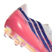 adidas F50 Hyperfast EVO Gras Football Boots (FG) White Hot Pink Dark Blue