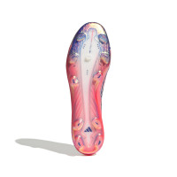 adidas F50 Hyperfast EVO Gras Football Boots (FG) White Hot Pink Dark Blue