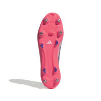 adidas F50 Hyperfast League IJzeren-Nop Voetbalschoenen (SG) Wit Paars Roze