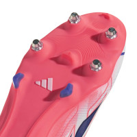 adidas F50 Hyperfast League IJzeren-Nop Voetbalschoenen (SG) Wit Paars Roze