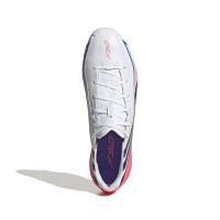 adidas F50 Hyperfast League IJzeren-Nop Voetbalschoenen (SG) Wit Paars Roze
