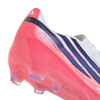 adidas F50 Hyperfast Elite Gras Football Boots (FG) Kids White Purple Pink