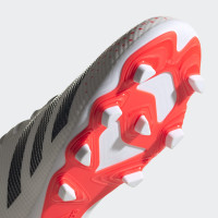 adidas PREDATOR 20.4 Gras / Kunstgras Voetbalschoenen (FxG) Wit Zwart Rood