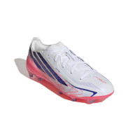 adidas F50 Hyperfast Elite Gras Football Boots (FG) Kids White Purple Pink