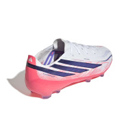 adidas F50 Hyperfast Elite Gras Football Boots (FG) Kids White Purple Pink