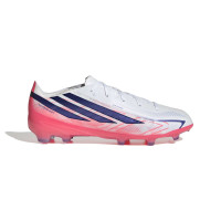 adidas F50 Hyperfast Elite Gras Football Boots (FG) Kids White Purple Pink