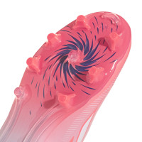 adidas F50 Sparkfusion League Laceless Grass/Artificial Grass Football Boots (MG) Women's Pink White