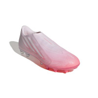 adidas F50 Sparkfusion League Laceless Grass/Artificial Grass Football Boots (MG) Women's Pink White