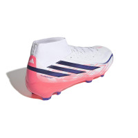 adidas F50 Hyperfast League Mid Gras Voetbalschoenen (FG) Wit Paars Roze