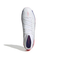 adidas F50 Hyperfast League Mid Gras Voetbalschoenen (FG) Wit Paars Roze