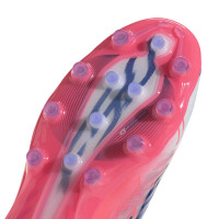 adidas F50 Hyperfast Pro Veterloze Kunstgras Voetbalschoenen (AG) Wit Paars Roze