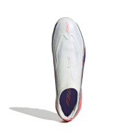adidas F50 Hyperfast Pro Veterloze Kunstgras Voetbalschoenen (AG) Wit Paars Roze