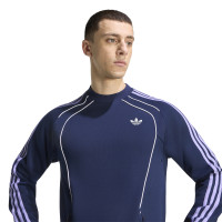 adidas Spacer Crew Trainingspak Donkerblauw Paars Wit