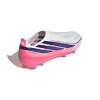 adidas F50 Hyperfast Pro Veterloze Gras Voetbalschoenen (FG) Wit Paars Roze