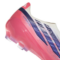 adidas F50 Hyperfast Pro Veterloze Gras Voetbalschoenen (FG) Wit Paars Roze