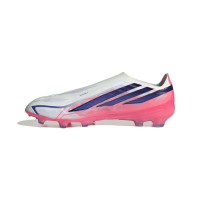 adidas F50 Hyperfast Pro Veterloze Gras Voetbalschoenen (FG) Wit Paars Roze