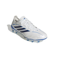 adidas Copa Pure IV Elite Gras Voetbalschoenen (FG) Wit Blauw Donkerblauw