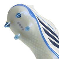 adidas Copa Pure IV Elite IJzeren-Nop Voetbalschoenen (SG) Wit Blauw Donkerblauw