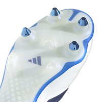 adidas Copa Pure IV Elite Veterloze IJzeren-Nop Voetbalschoenen (SG) Wit Blauw Donkerblauw