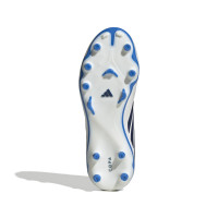 adidas Copa Pure IV Elite Gras Voetbalschoenen (FG) Kids Wit Blauw Donkerblauw
