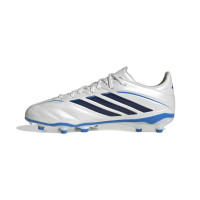 adidas Copa Pure IV Elite Gras Voetbalschoenen (FG) Kids Wit Blauw Donkerblauw