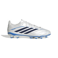 adidas Copa Pure IV Elite Gras Voetbalschoenen (FG) Kids Wit Blauw Donkerblauw