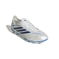 adidas Copa Pure IV Pro Gras Voetbalschoenen (FG) Wit Blauw Donkerblauw
