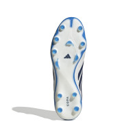 adidas Copa Pure IV Pro Gras Voetbalschoenen (FG) Wit Blauw Donkerblauw