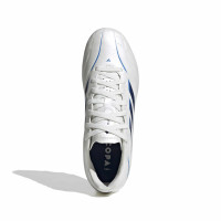 adidas Copa Pure IV Club Gras / Kunstgras Voetbalschoenen (MG) Kids Wit Blauw Donkerblauw