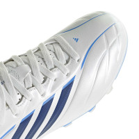 adidas Copa Pure IV Club Gras / Kunstgras Voetbalschoenen (MG) Kids Wit Blauw Donkerblauw