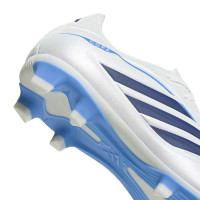 adidas Copa Pure IV Club Gras / Kunstgras Voetbalschoenen (MG) Kids Wit Blauw Donkerblauw